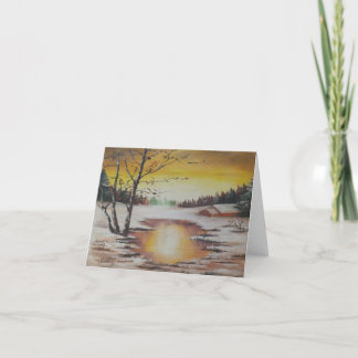 De Kaart Ann Hayes Painting Winter Scene van de
