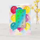 De kaart-Ballons van Purim Kaart (Gele Bloem)