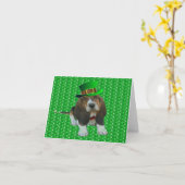 De Kaart Basset Hound Gelukkige St.Patrick van de (Gele Bloem)