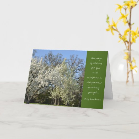 De kaart-Bomen van de Afstuderen van het Citaat Kaart (Gele Bloem)