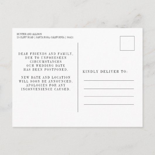 De Kaart Datum wijzigen (Achterkant)