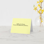 De Kaart die van de aanmoediging - Verandering (Gele Bloem)