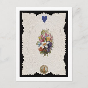 De kaart die van Valentijn bloemen, c.1840