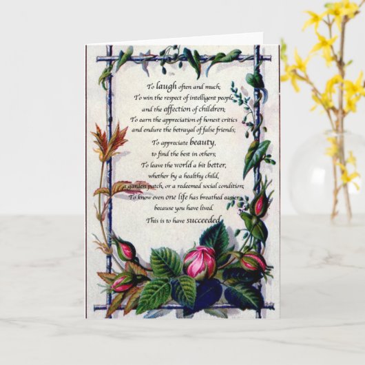 De Kaart Emerson van de "lach vaak" (Gele Bloem)