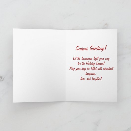 De Kaart "Festival van de vakantie van het Lichte" (Binnen)