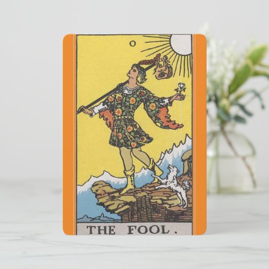 De Kaart Fool Tarot (Staand voorkant)
