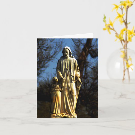 De kaart-godsdienstig-Christen van de Dag van Kaart (Gele Bloem)