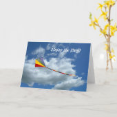 De kaart - groet - geniet van de Dag! (Gele Bloem)