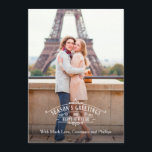De Kaart Groupon van de Foto van de Groeten van<br><div class="desc">Deze elegante Vakantie/Kerstkaart kenmerken het versierd van letters voorzien met de woorden de "Groeten van het Seizoen en Gelukkig Nieuwjaar" en een afbeelding op de achtergrond. Dit ontwerp heeft elegant en een vintage met een moderne draai voelen.</div>