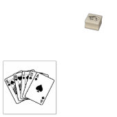 De Kaart haai hand van speelkaarten Rubberstempel (Gestempeld)