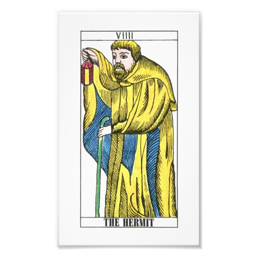 De Kaart Hermit Tarot Foto Afdruk (Voorkant)