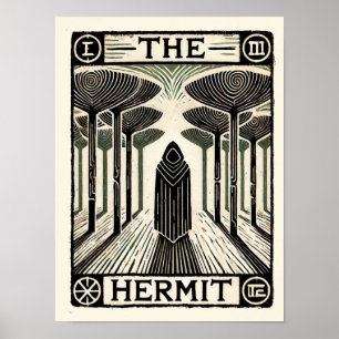 De Kaart Hermit Tarot Poster