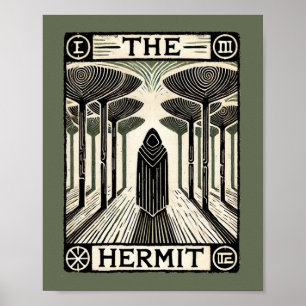 De Kaart Hermit Tarot Poster
