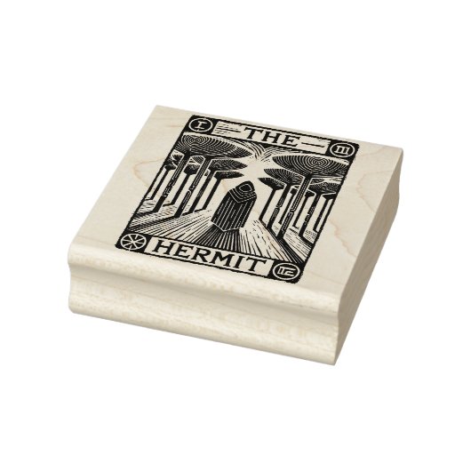 De Kaart Hermit Tarot Rubberstempel (Stempel)