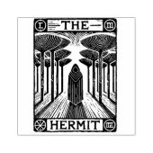 De Kaart Hermit Tarot Rubberstempel (Afrduk)