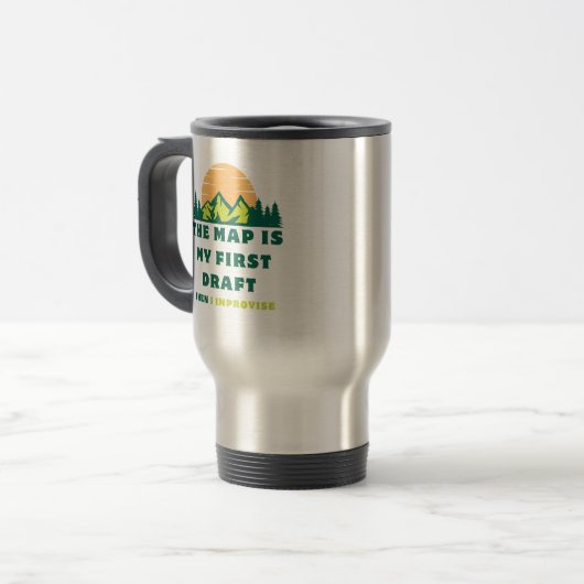 De kaart is mijn eerste ontwerp. Dan improviseer i Reisbeker (Voorkant links)