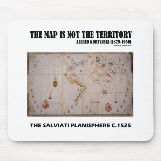 De kaart is niet het gebied Salviati Planisphere Muismat (Voorkant)