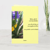 De kaart-Krokus en Pansies van de groet Kaart (Achterkant)