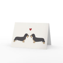 De Kaart Leuke Dachschund van de Valentijnsdag