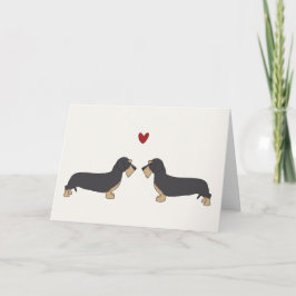 De Kaart Leuke Dachschund van de Valentijnsdag