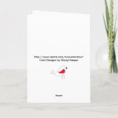 De kaart-Leuke Vogel van de Foto van de Feestdagen Kaart (Achterkant)