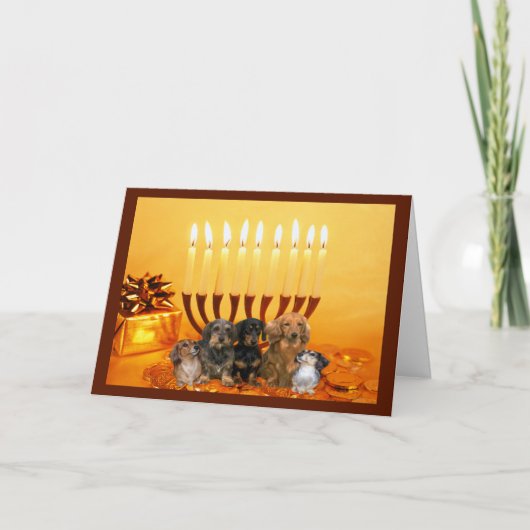 De Kaart Menorah4 van de Chanoeka van de tekkel (Voorkant)