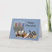 De Kaart Menorah Dreidel2 van de Chanoeka van de (Voorkant)