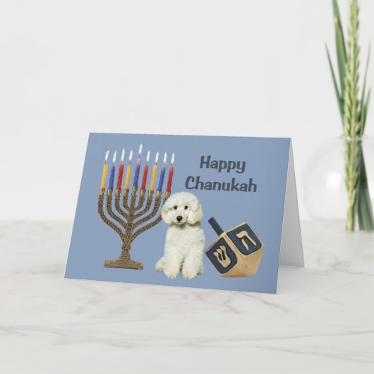 De Kaart Menorah Dreidel van de Chanoeka van de (Voorkant)