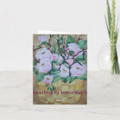 De kaart met dankt binnen u gedicht (Achterkant)