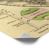 De kaart met het dubbele halfrond van de wereld poster (Hoek)