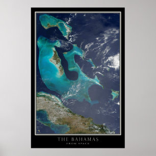 De kaart met het Poster Bahamas-satelliet