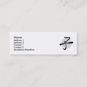 De kaart met het profiel voor een kind mini visitekaartje