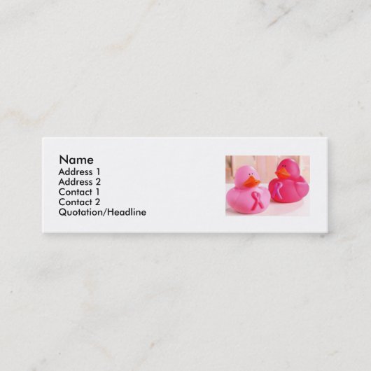 De kaart met het schijfprofiel U past Mini Visitekaartje (Voorkant)