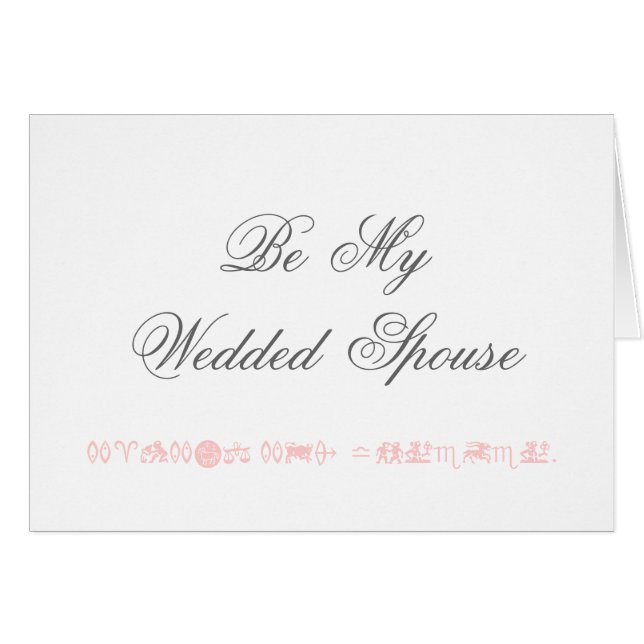 " De kaart met het voorstel " (Voorkant Horizontaal)