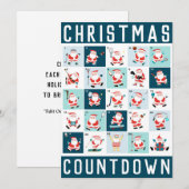 De Kaart met Kerstmis aftellen van kalenderpoorten (Voorkant / Achterkant)