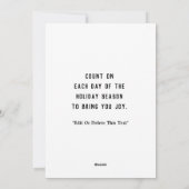 De Kaart met Kerstmis aftellen van kalenderpoorten (Achterkant)