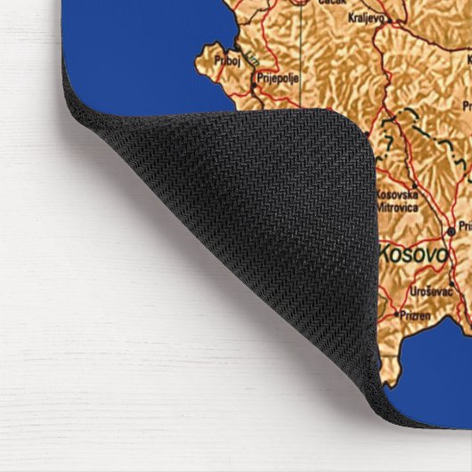 De Kaart Mousepad van Servië Muismat (Hoek)