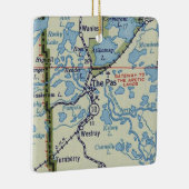 De  kaart Pas Manitoba Keramisch Ornament (Rechts)