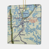 De  kaart Pas Manitoba Keramisch Ornament (Links)