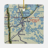 De  kaart Pas Manitoba Keramisch Ornament (Achterkant)