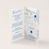 De kaart QR-code sapphire blue van de trouwgastend (Binnen)