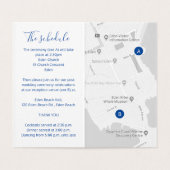 De kaart QR-code sapphire blue van de trouwgastend (Binnenkant ongevouwen)