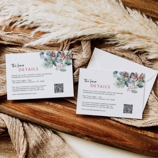 De Kaart QR Code van de de Details van het winterh