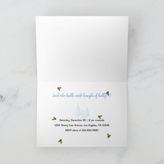 de Kaart Reindeer Kerstfeestdag (Binnen)