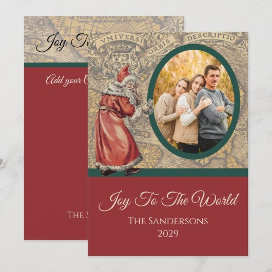 De  Kaart sluit zich aan bij de World Santa Claus (Voorkant / Achterkant)