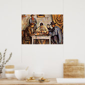De Kaart Spelers (3), Paul Cezanne schilderij Poster (Keuken)