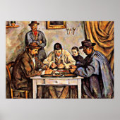 De Kaart Spelers (3), Paul Cezanne schilderij Poster (Voorkant)