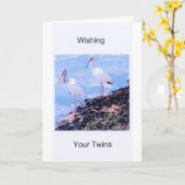 De kaart-Tweelingen van de verjaardag Kaart (Gele Bloem)