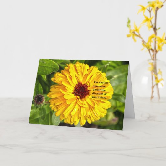 De kaart van afstuderen (Gele Bloem)