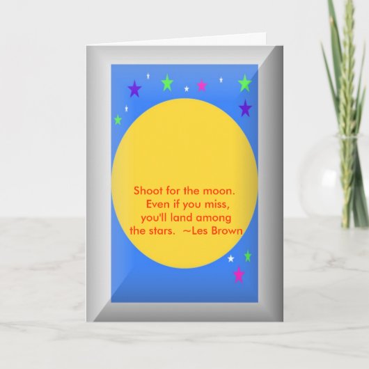 De kaart van afstuderen met citaat (Voorkant)